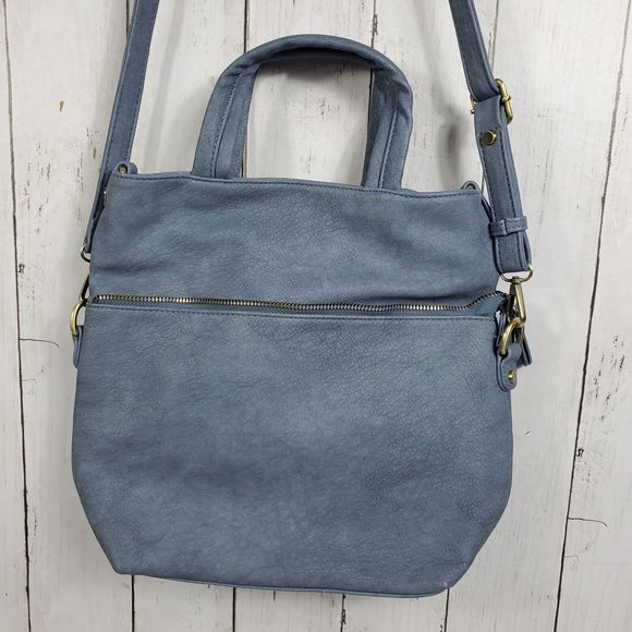 Antik Kraft Handbag Purse Blue Vegan Leather - Picture 3 of 16